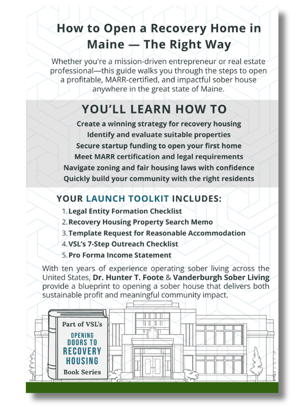 Back cover of How to Open a Sober Living Home in Maine