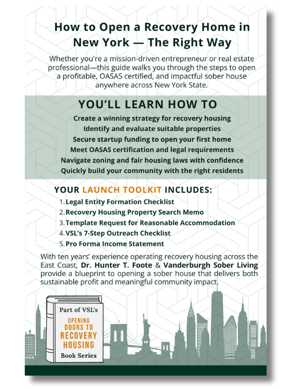Back cover of How to Open a Sober Living Home in New York