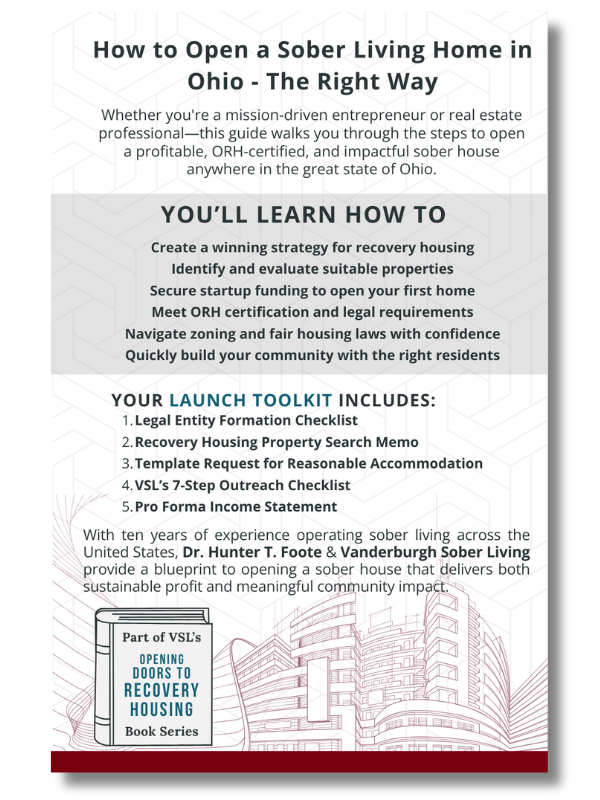 Back cover of How to Open a Sober Living Home in Ohio