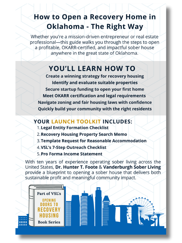 Back cover of How to Open a Sober Living Home in Oklahoma