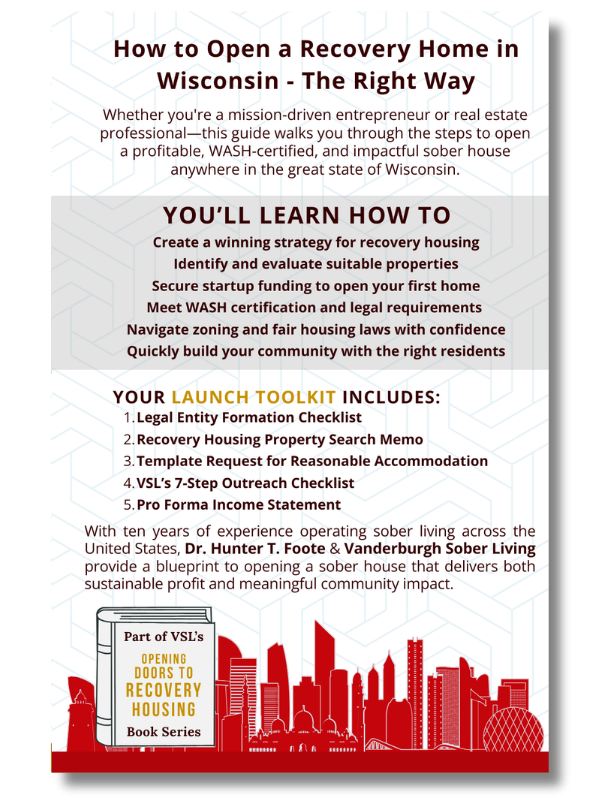 Back cover of How to Open a Sober Living Home in Wisconsin