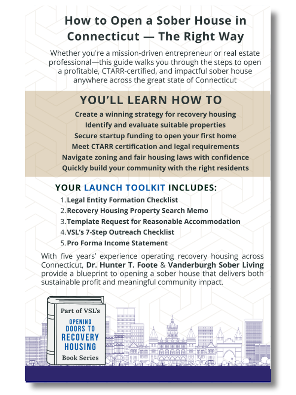 Back cover of How to Open a Sober Living Home in Connecticut