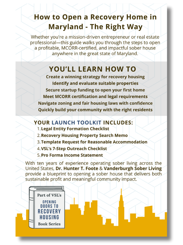 Back cover of How to Open a Sober Living Home in Maryland