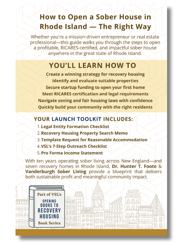 Back cover of How to Open a Sober Living Home in Rhode Island