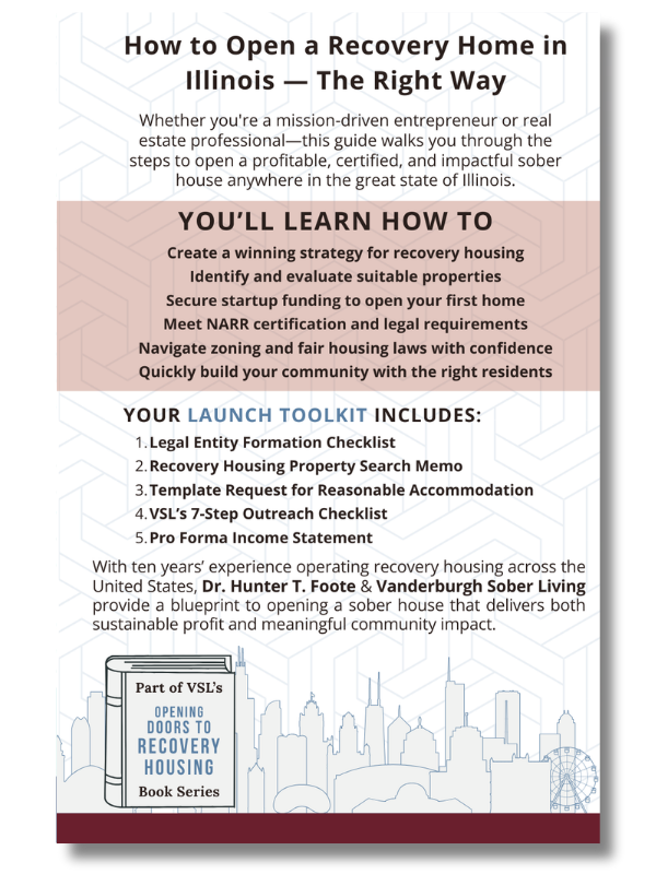 Back cover of How to Open a Sober Living Home in Illinois