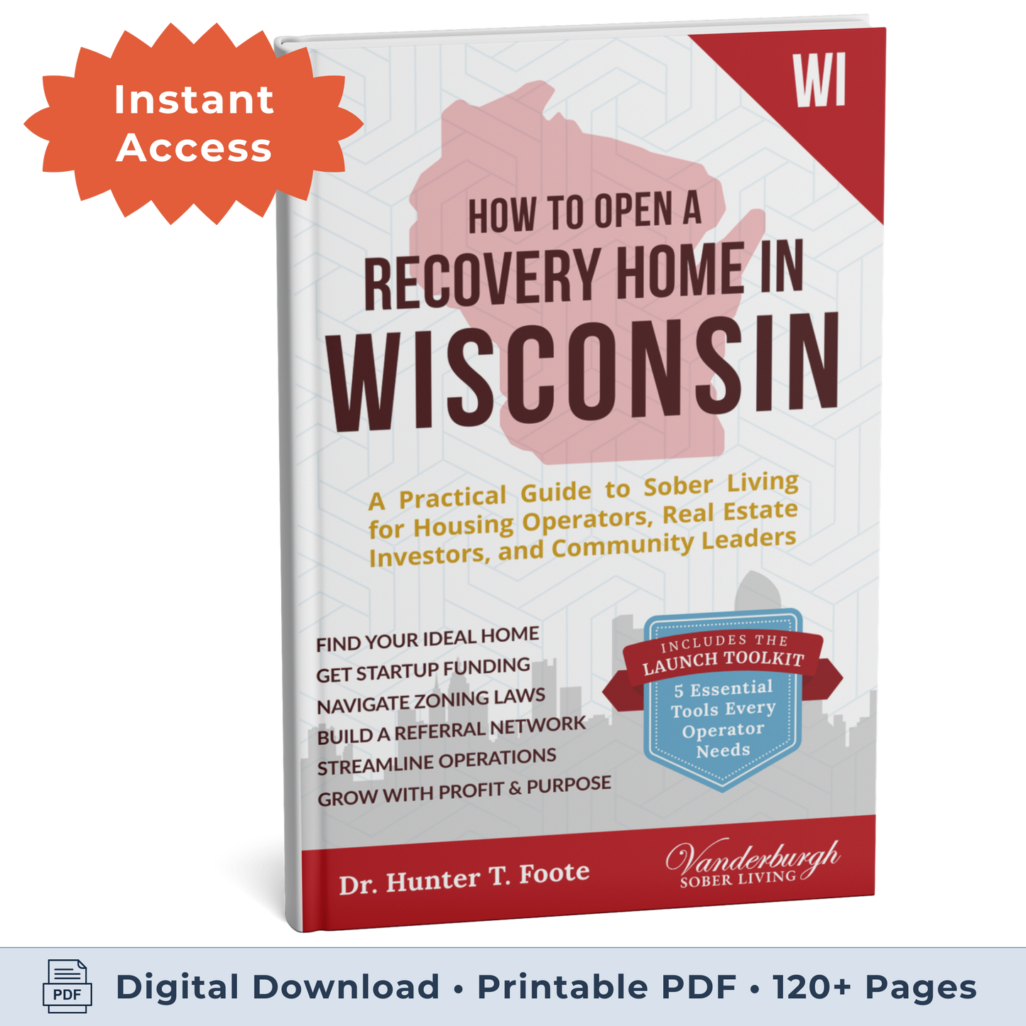 3D book cover for How to Open a Sober Living Home in Wisconsin
