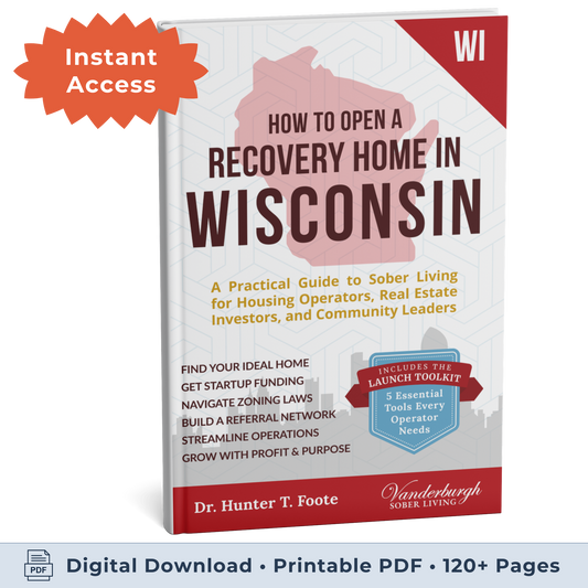 3D book cover for How to Open a Sober Living Home in Wisconsin