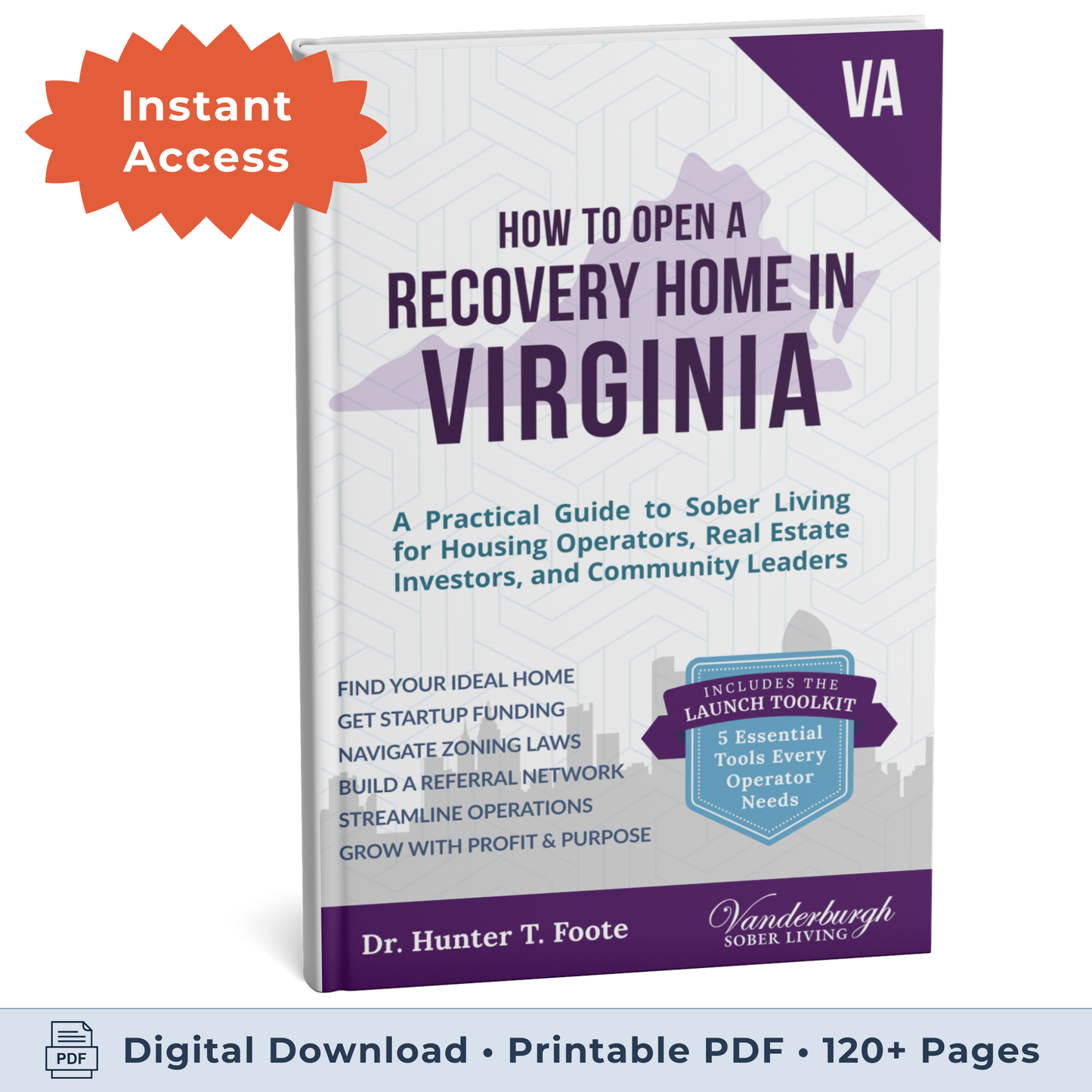 3D book cover for How to Open a Sober Living Home in Virginia