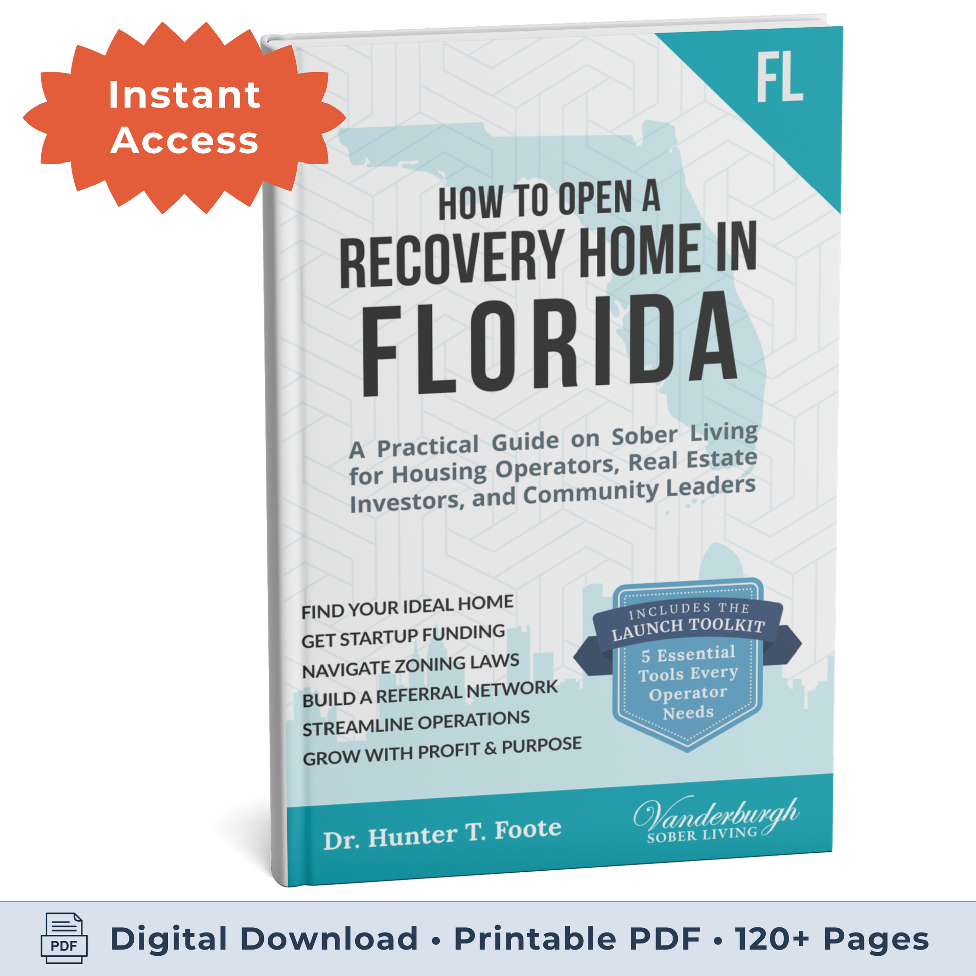3D book cover for How to Open a Sober Living Home in Florida