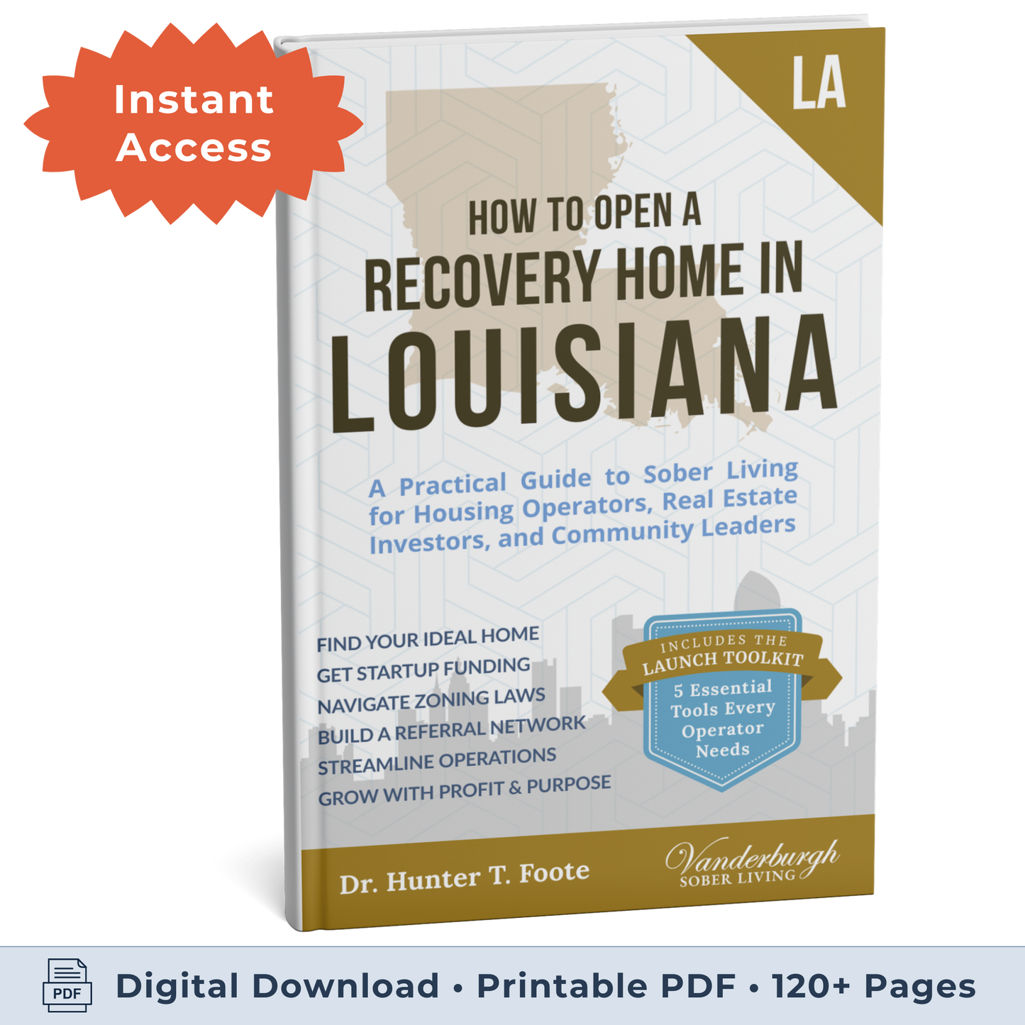 3D book cover for How to Open a Sober Living Home in Louisiana