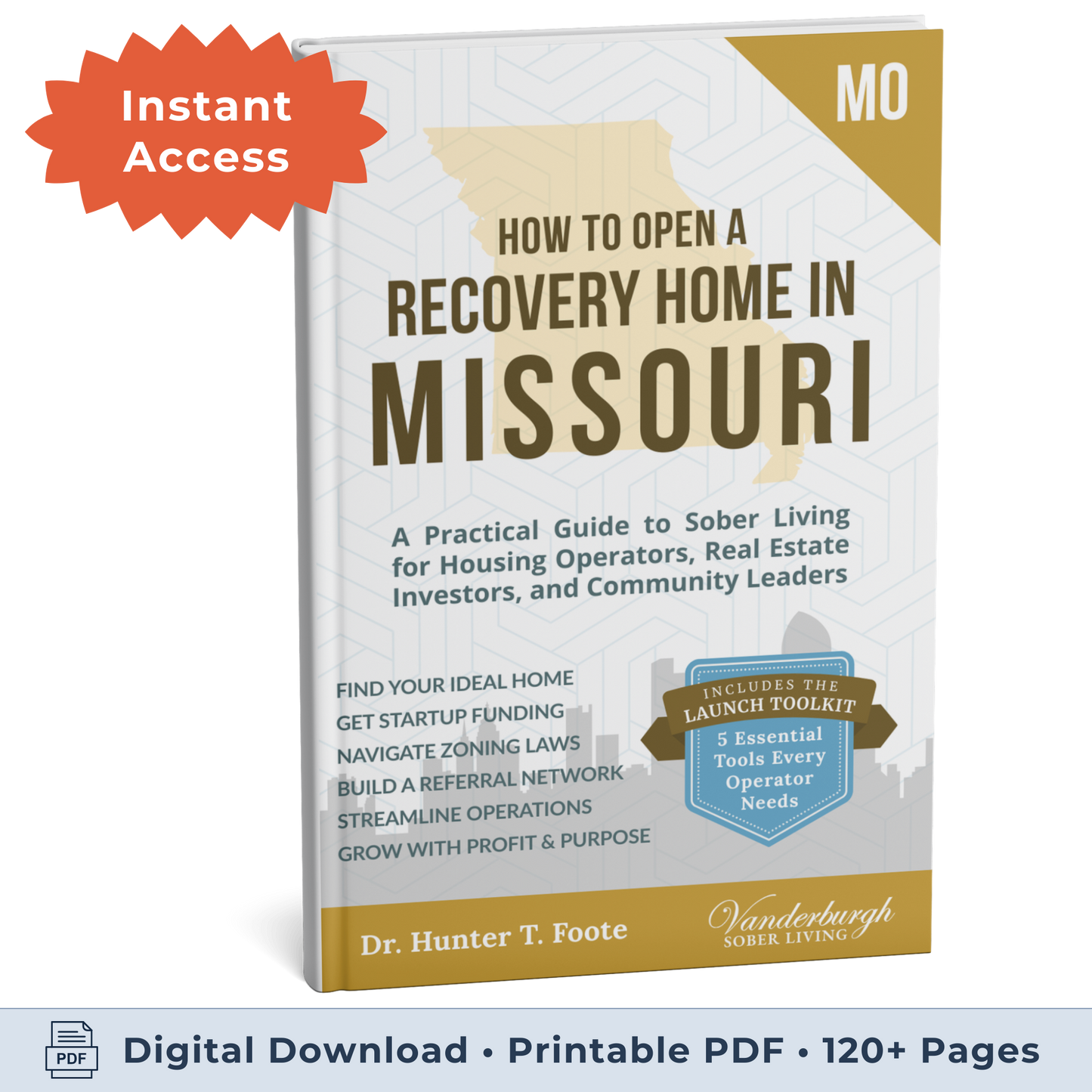 3D book cover for How to Open a Sober Living Home in Missouri