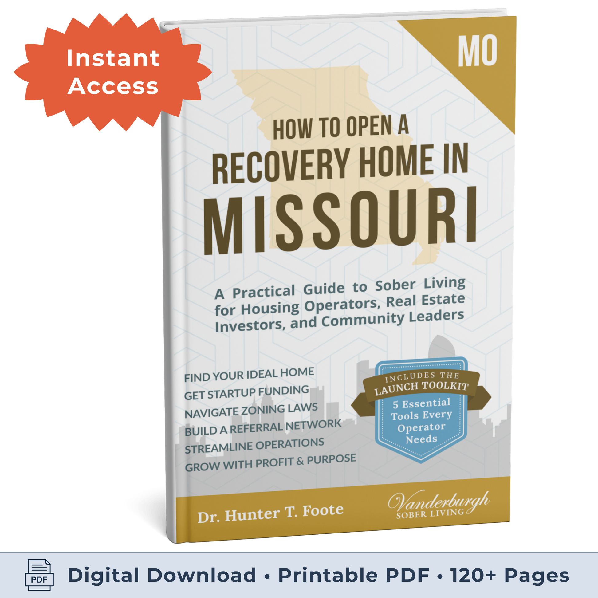 3D book cover for How to Open a Sober Living Home in Missouri