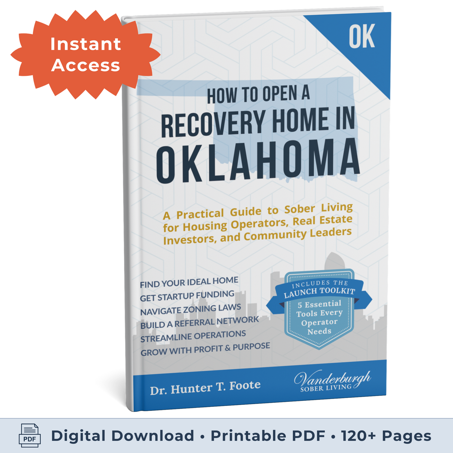 3D book cover for How to Open a Sober Living Home in Oklahoma