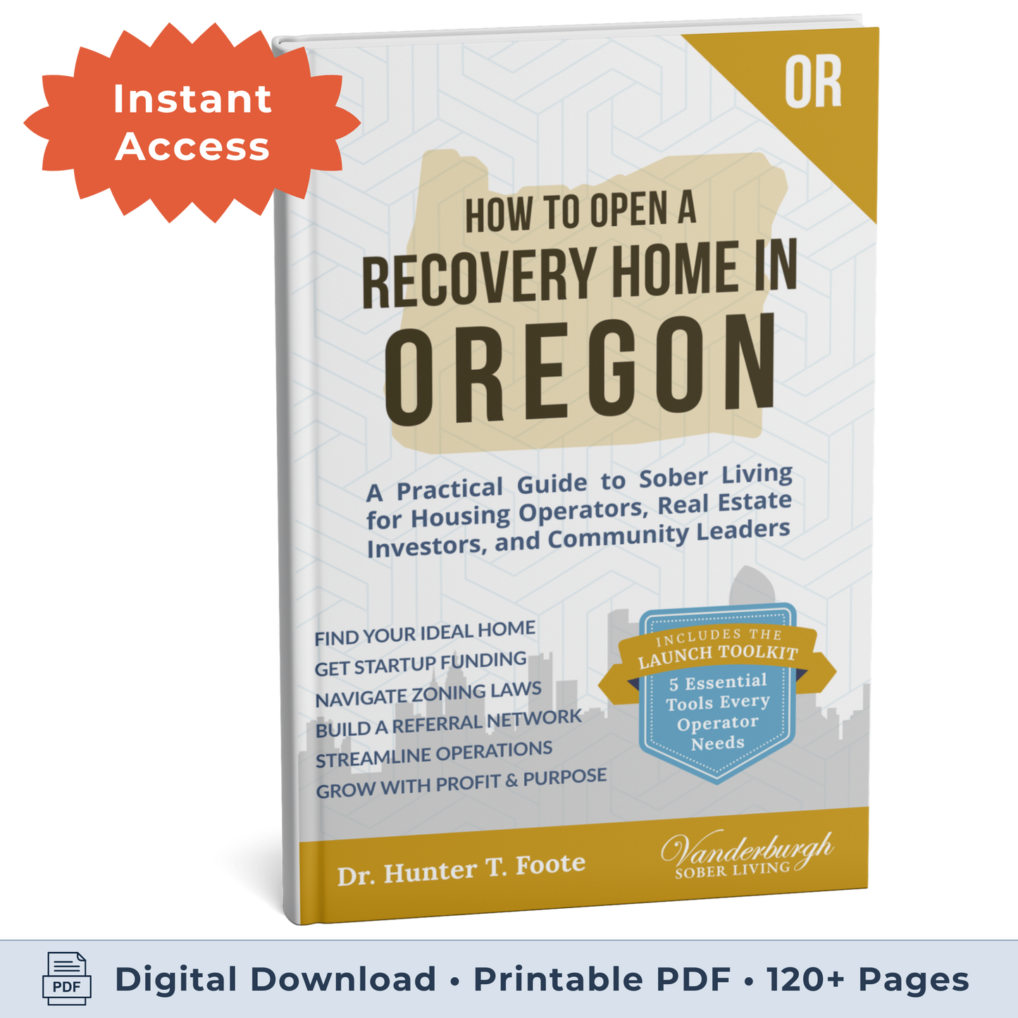 3D book cover for How to Open a Sober Living Home in Oregon