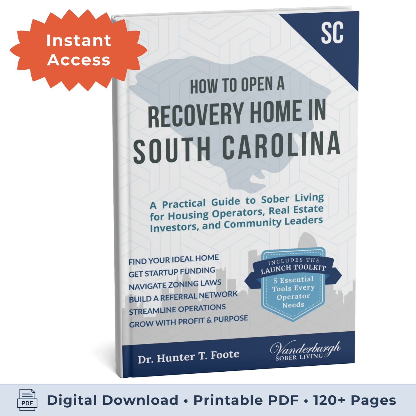 3D book cover for How to Open a Sober Living Home in South Carolina