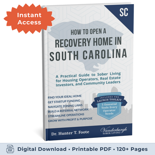 3D book cover for How to Open a Sober Living Home in South Carolina