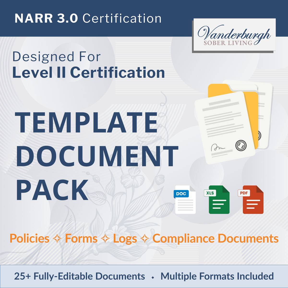 NARR 3.0 Certification Template Pack [Level II] – Vanderburgh Sober Living