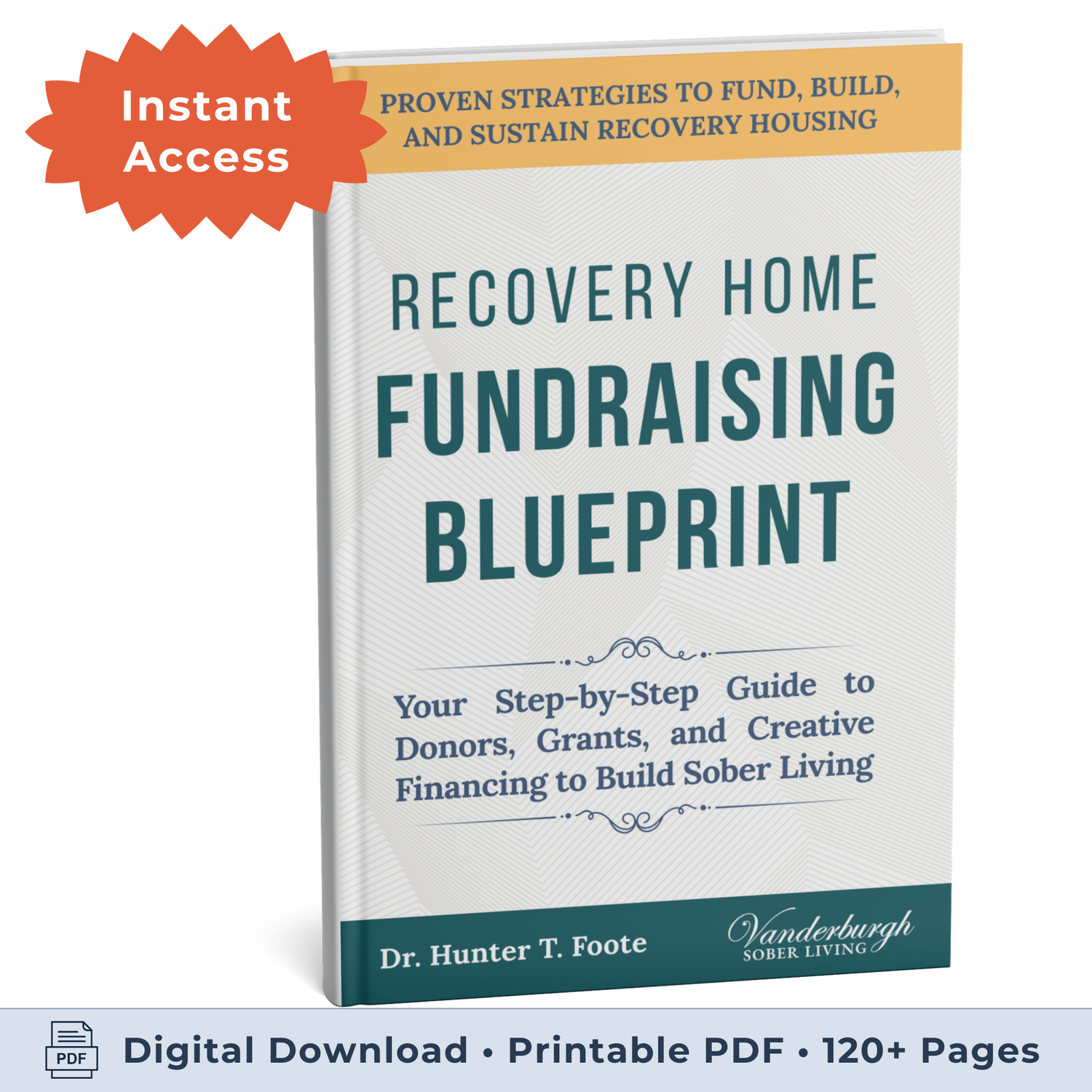 3D book cover for Recovery Home Fundraising Blueprint