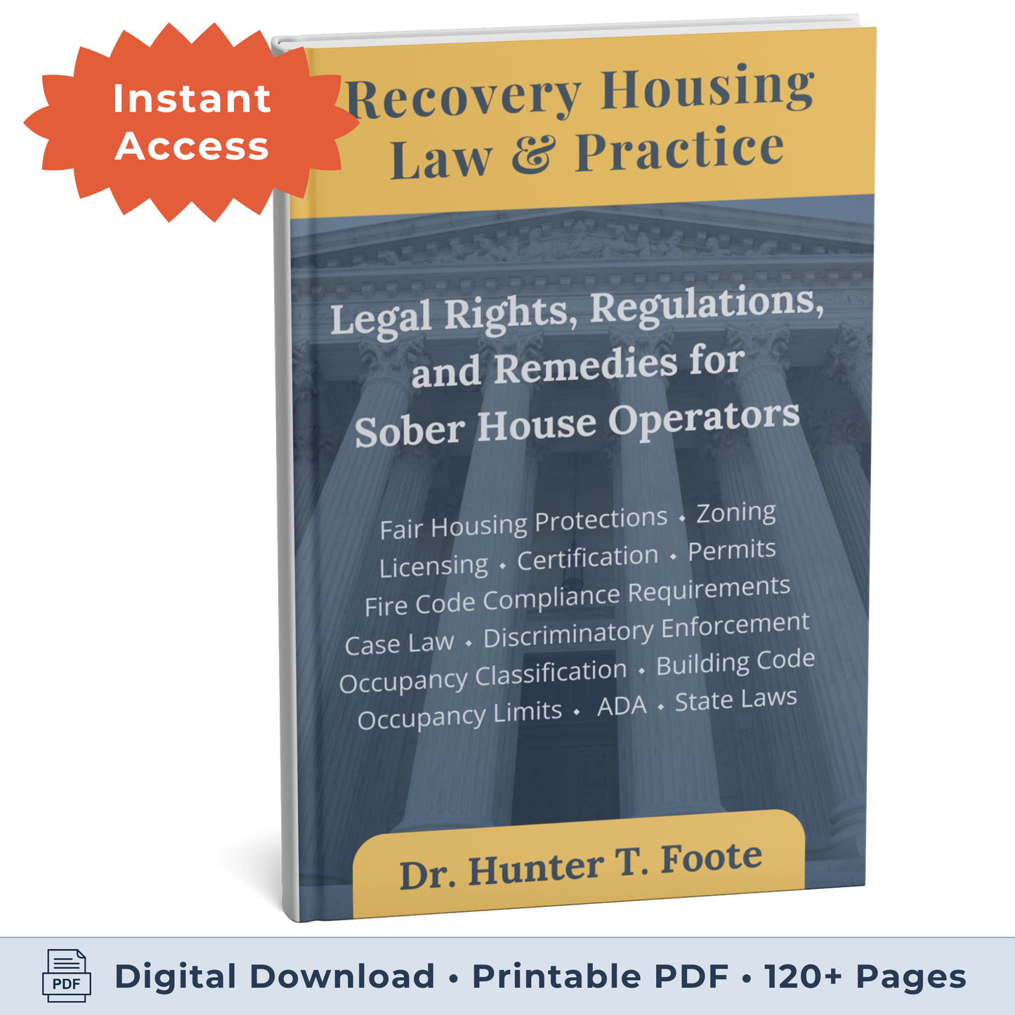 3D book cover for Recovery Housing Law & Practice