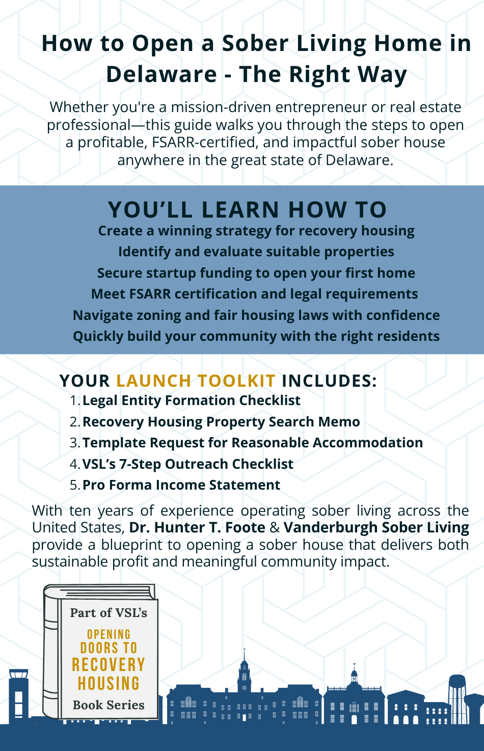 Back cover of How to Open a Sober Living Home in Delaware