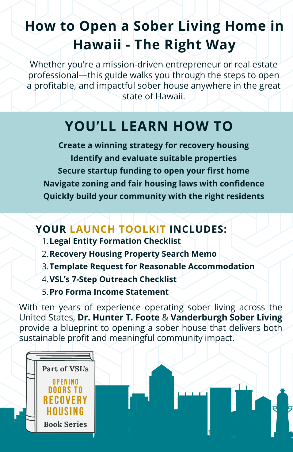 Back cover of How to Open a Sober Living Home in Hawaii