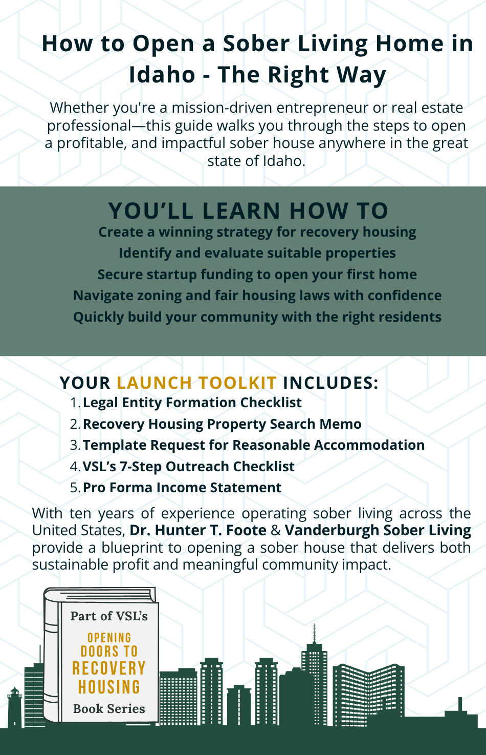 Back cover of How to Open a Sober Living Home in Idaho