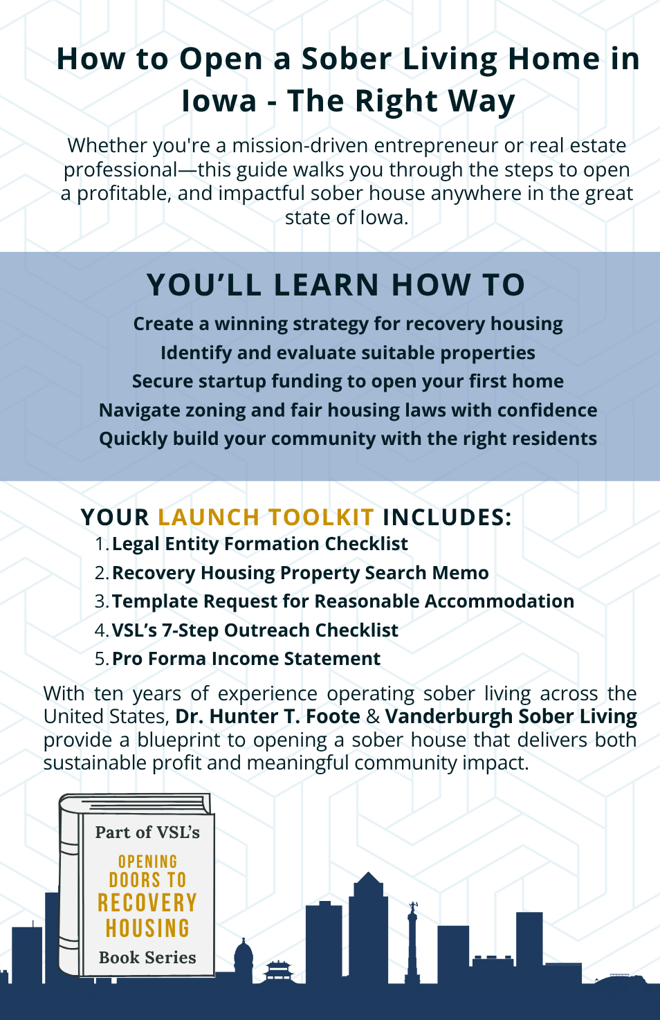 Back cover of How to Open a Sober Living Home in Iowa