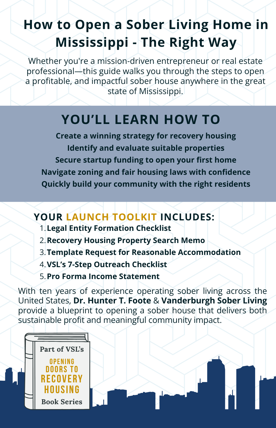 Back cover of How to Open a Sober Living Home in Mississippi