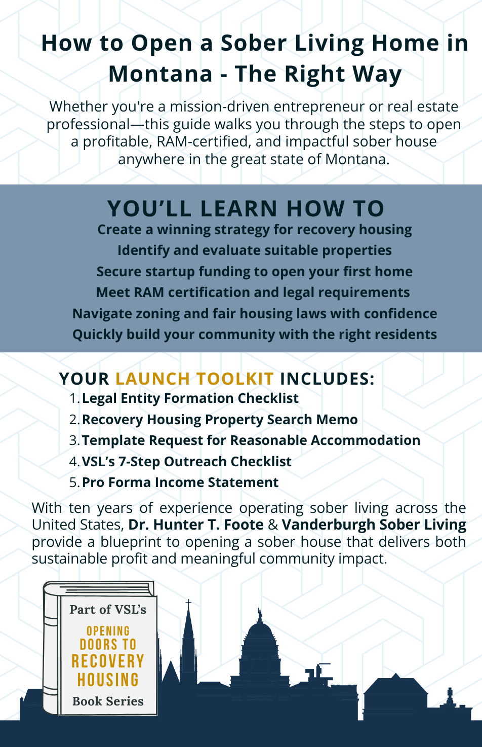 Back cover of How to Open a Sober Living Home in Montana