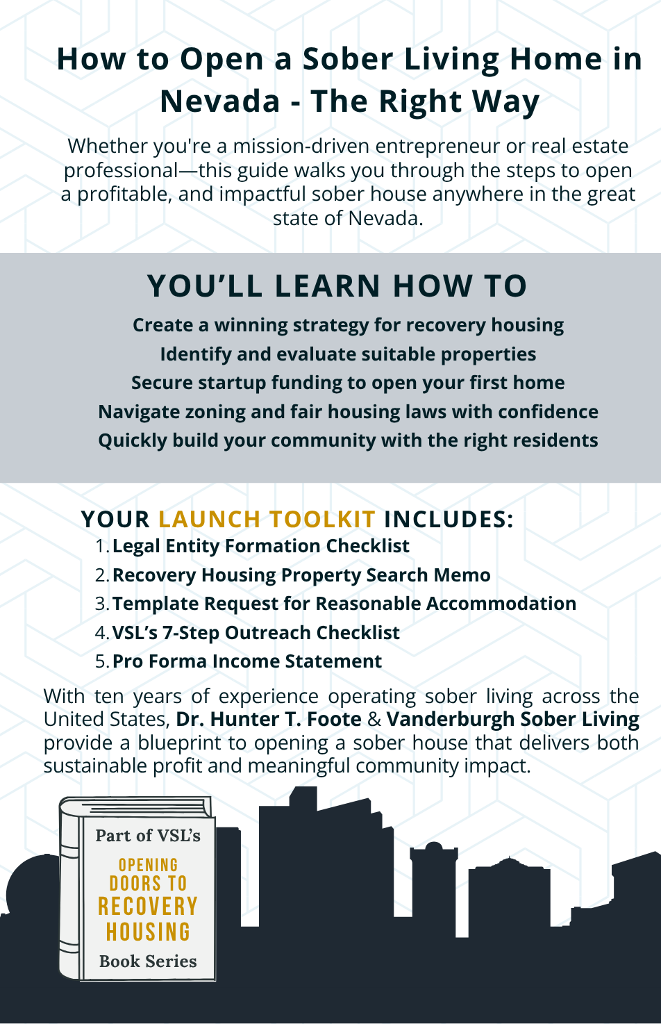 Back cover of How to Open a Sober Living Home in Nevada