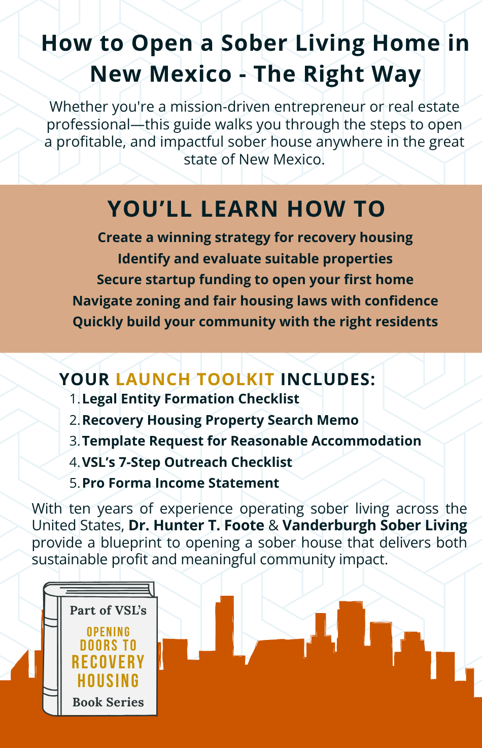 Back cover of How to Open a Sober Living Home in New Mexico