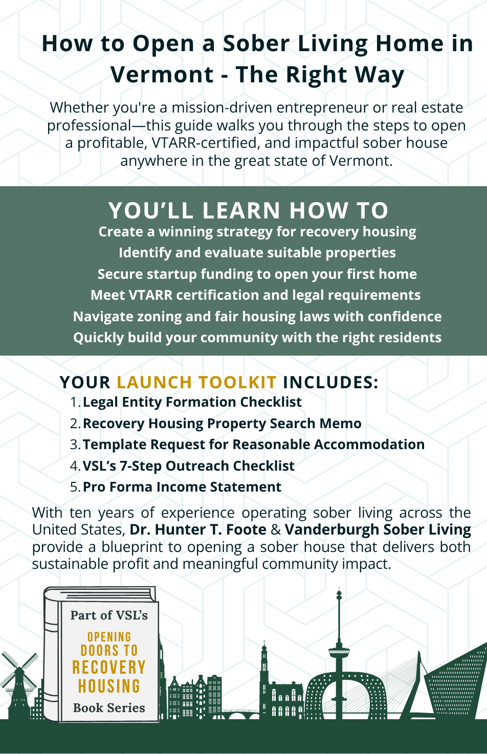 Back cover of How to Open a Sober Living Home in Vermont
