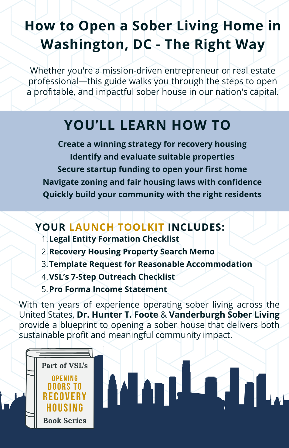Back cover of How to Open a Sober Living Home in Washington, DC