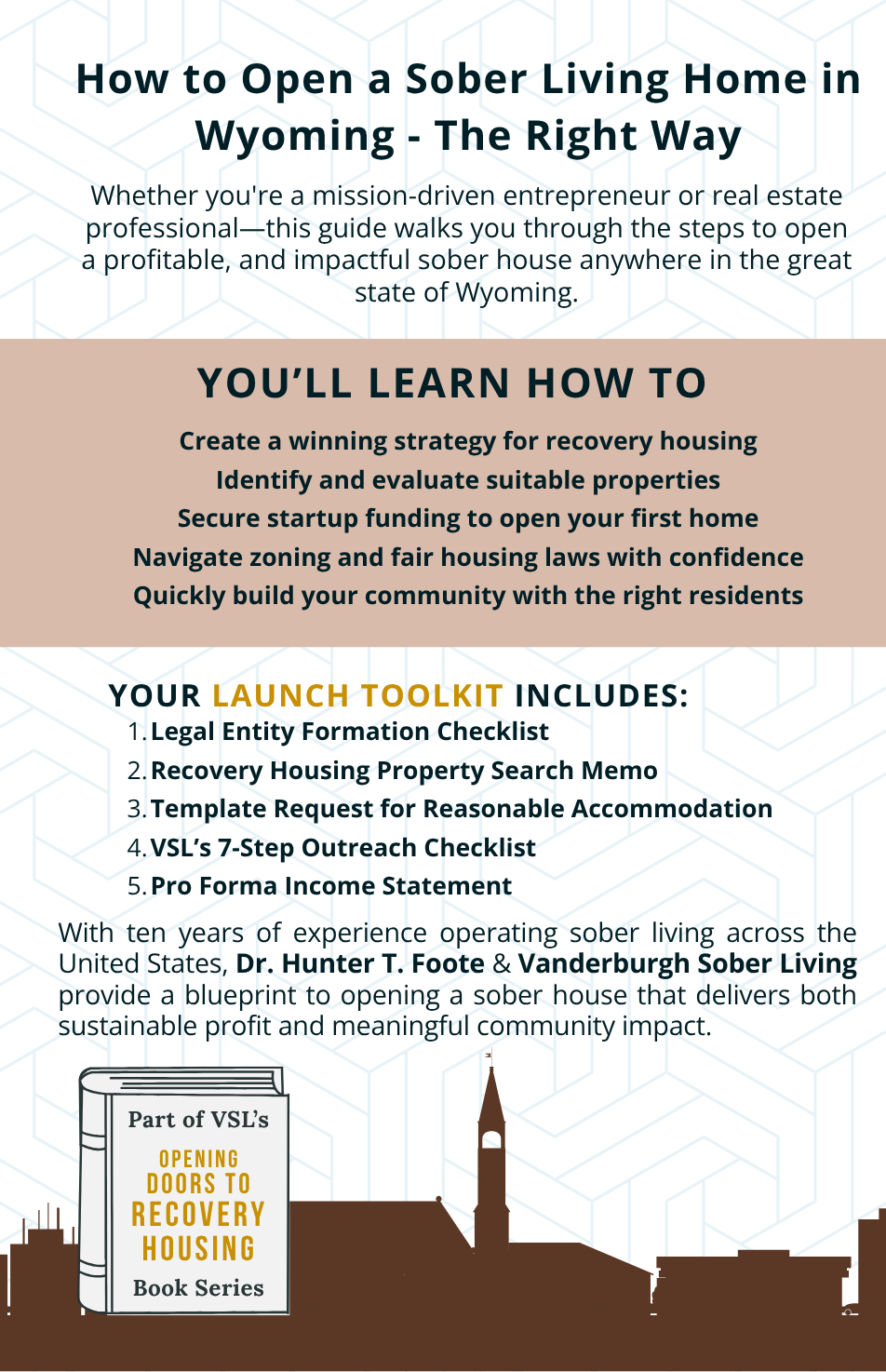 Back cover of How to Open a Sober Living Home in Wyoming